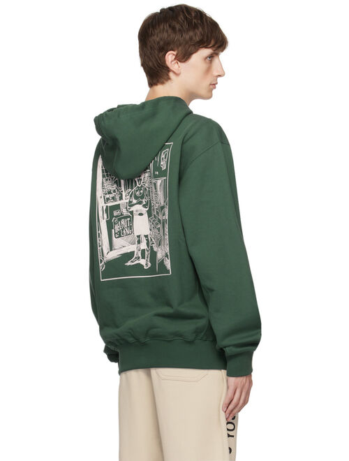 Helmut Lang Green Scribble Hoodie