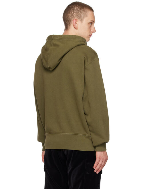 Stone Island Khaki Garment-Dyed Hoodie