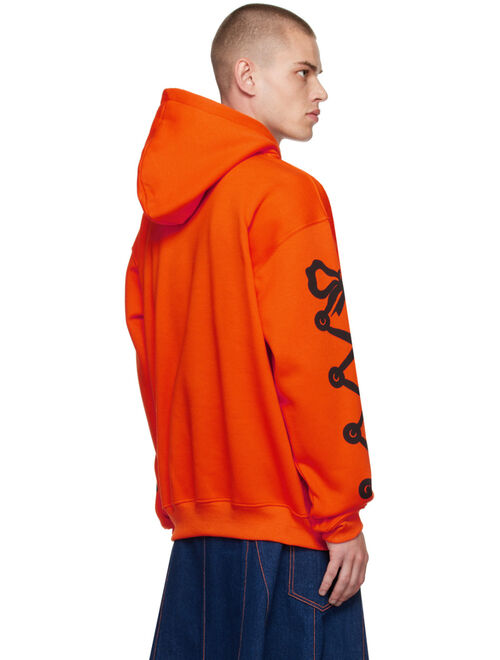 Chopova Lowena Orange On The Phone Hoodie