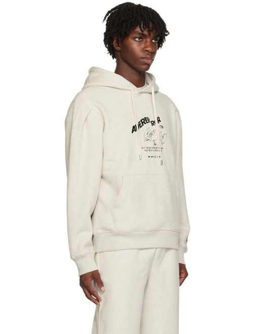 ADER error Gray Embroidered Hoodie