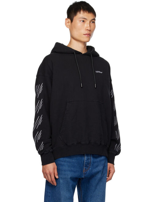 Off-White Black Stitched Hoodie