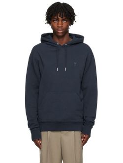 AMI Alexandre Mattiussi Navy Ami de Coeur Hoodie