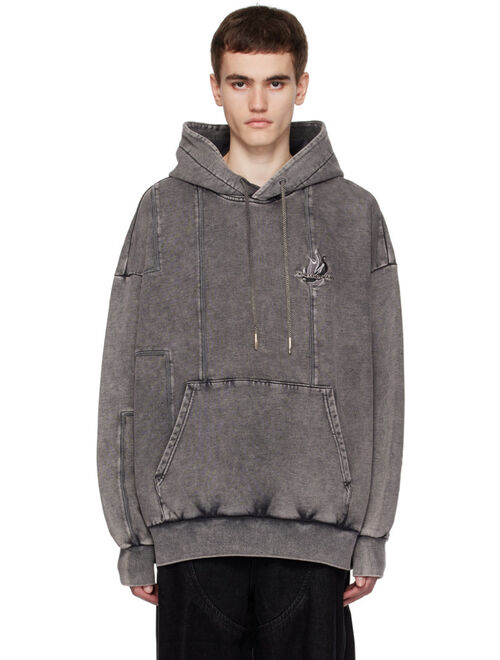 Feng Chen Wang Gray Oversized Hoodie