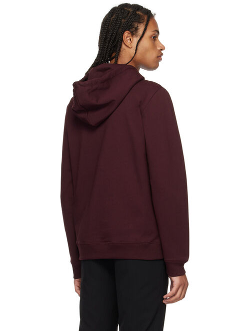 Courreges Burgundy Embroidered Hoodie