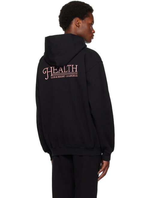 Sporty & Rich Black 'Health Resort' Hoodie