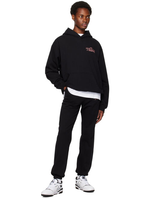 Sporty & Rich Black 'Health Resort' Hoodie