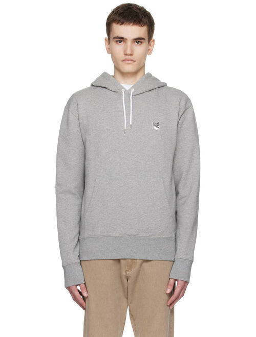 Maison Kitsune Gray Fox Head Hoodie