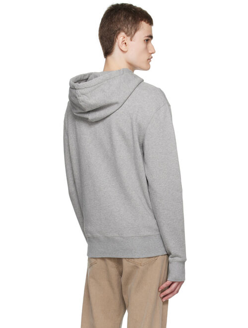 Maison Kitsune Gray Fox Head Hoodie