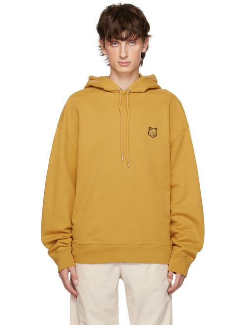 Maison Kitsune Yellow Bold Fox Head Hoodie