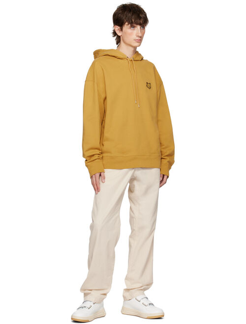 Maison Kitsune Yellow Bold Fox Head Hoodie