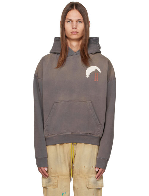 Rhude Gray Moonlight Stamp Hoodie