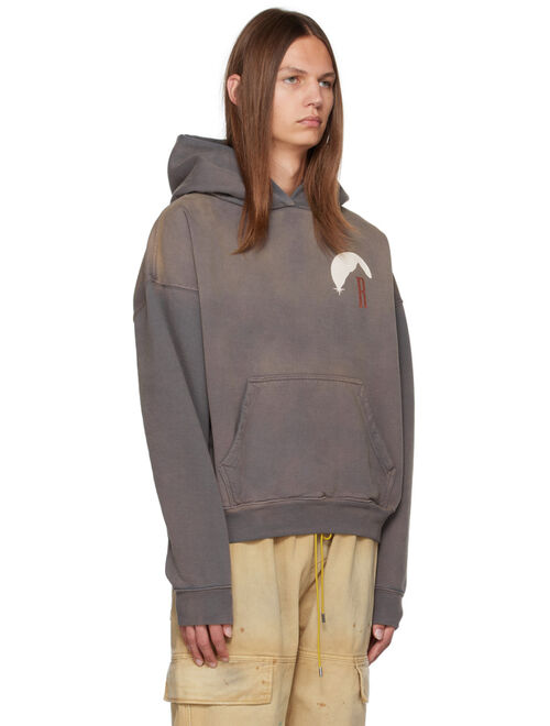 Rhude Gray Moonlight Stamp Hoodie