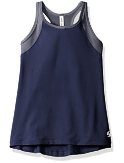 Girls' Big High Neck Track Tank