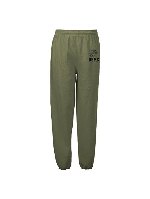 Soffe USMC Men's PT Sweatpants Semper Fi Olive Drab with EGA