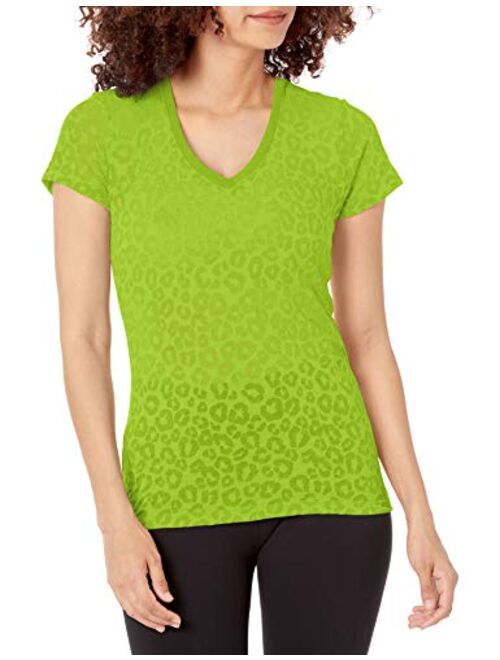 Soffe Women's Juniors Burnout V Neck Shirt