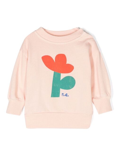 Bobo Choses floral-print crew neck sweatshirt