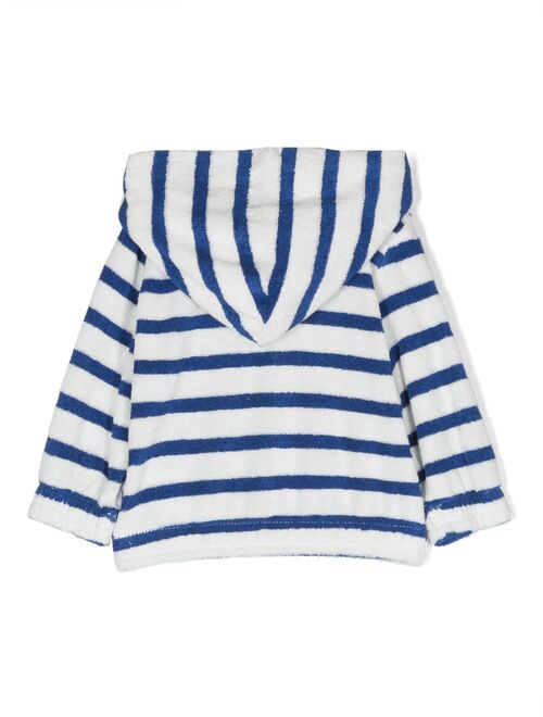 Bobo Choses striped embroidered-logo hoodie