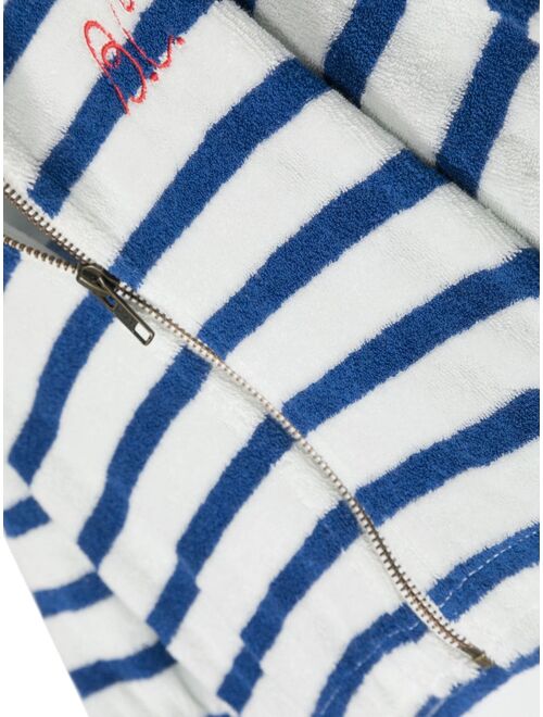 Bobo Choses striped embroidered-logo hoodie