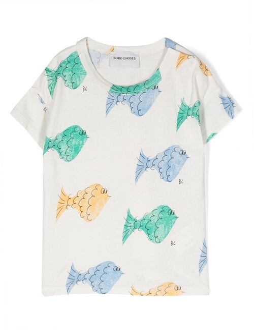 Bobo Choses fish-print cotton T-shirt