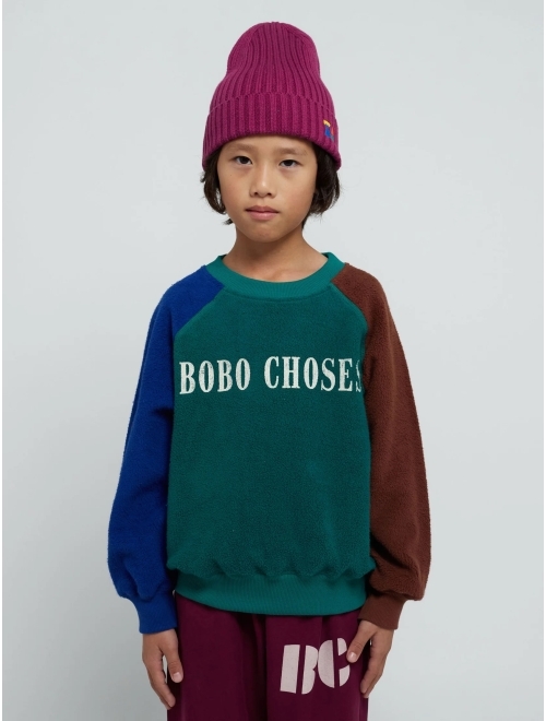 Bobo Choses logo-print colour-block sweatshirt