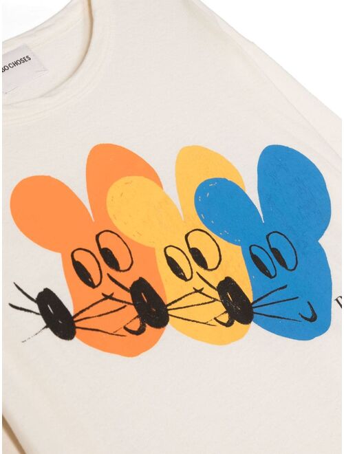 Bobo Choses mouse-print long-sleeve T-shirt