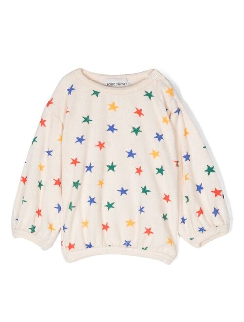 Bobo Choses all-over star-print sweatshirt