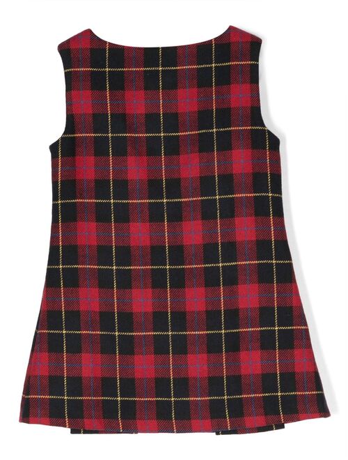 Lapin House sleeveless plaid wool dress