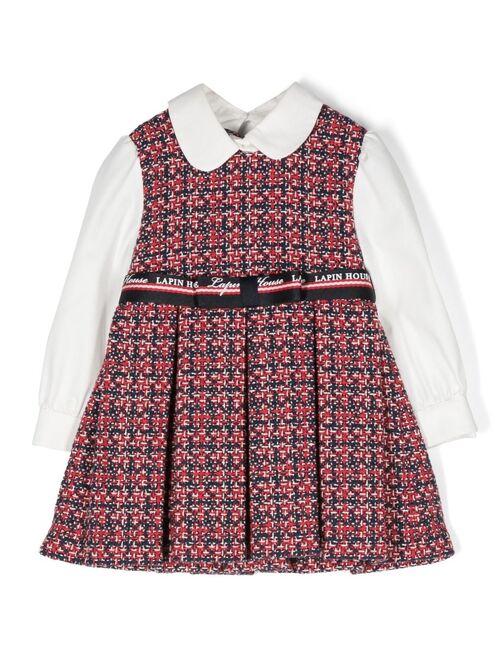 Lapin House boucle pleated dress