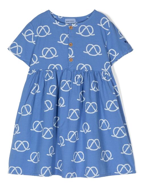 Bobo Choses all-over rope-print dress