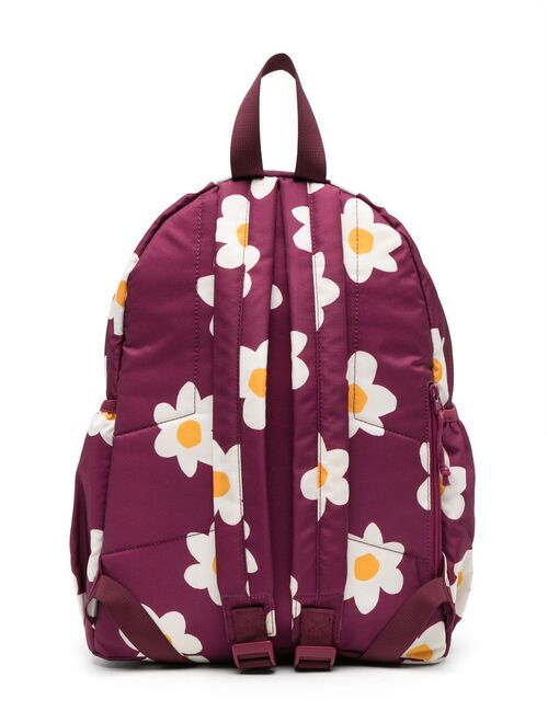 Bobo Choses floral-print logo-patch backpack