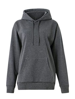 Women's Basic Pullover Hoodie Loose fit Ultra Soft Fleece hooded Sweatshirt With Pockets