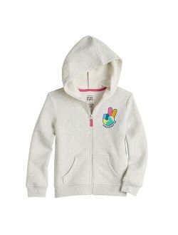 Girls 4-12 Jumping Beans Fleece Zip Hoodie