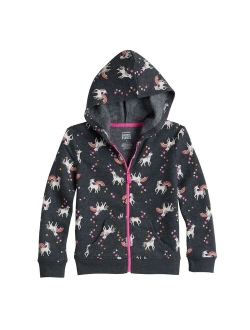 Girls 4-12 Jumping Beans Fleece Zip Hoodie