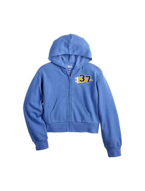 Girls 6-16 SO Cropped Full-Zip Hoodie in Regular & Plus Size