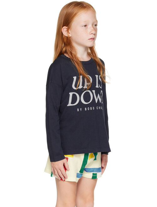 BOBO CHOSES Kids Navy 'Up Is Down' Long Sleeve T-Shirt