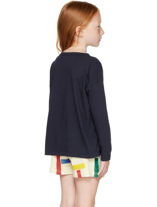 BOBO CHOSES Kids Navy 'Up Is Down' Long Sleeve T-Shirt