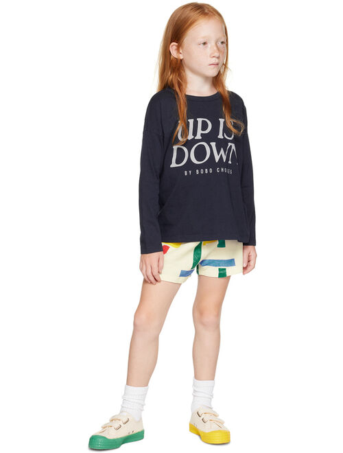 BOBO CHOSES Kids Navy 'Up Is Down' Long Sleeve T-Shirt