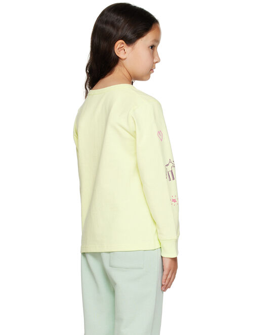 ACNE STUDIOS Kids Green Scribbles Long Sleeve T-Shirt