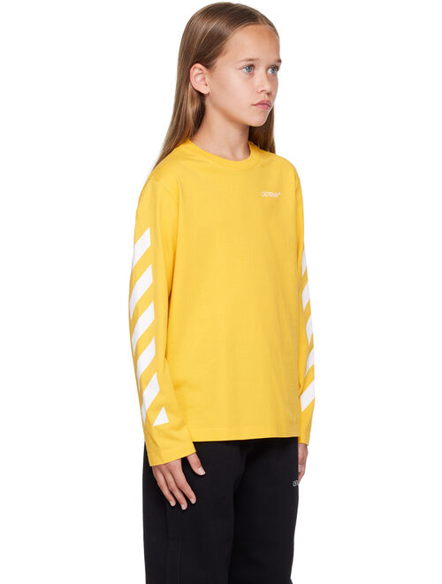 OFF-WHITE Kids Yellow Classic Arrow Long Sleeve T-Shirt