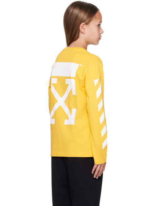 OFF-WHITE Kids Yellow Classic Arrow Long Sleeve T-Shirt