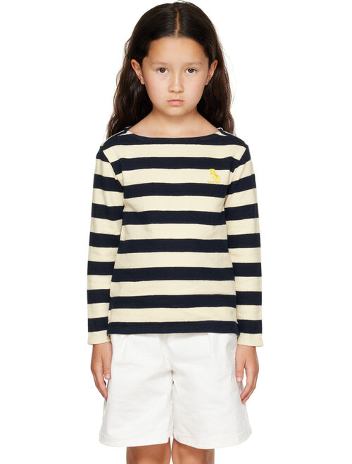 BONPOINT Kids Off-White & Navy Baudelaire Long Sleeve T-Shirt