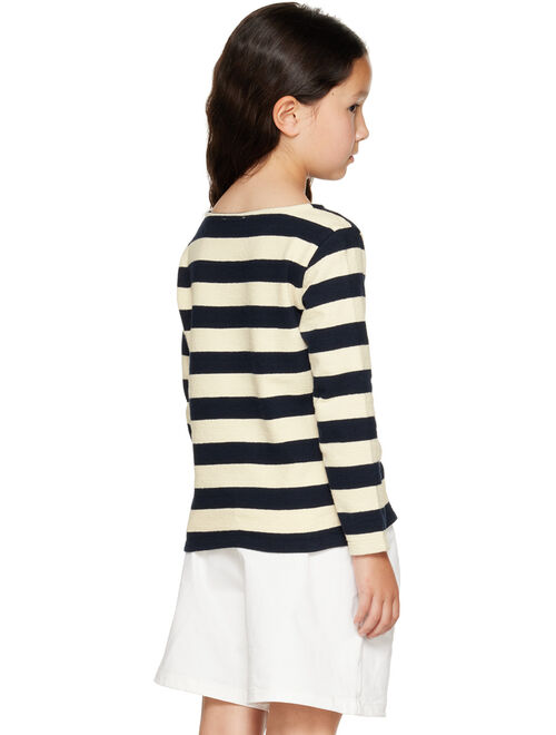 BONPOINT Kids Off-White & Navy Baudelaire Long Sleeve T-Shirt