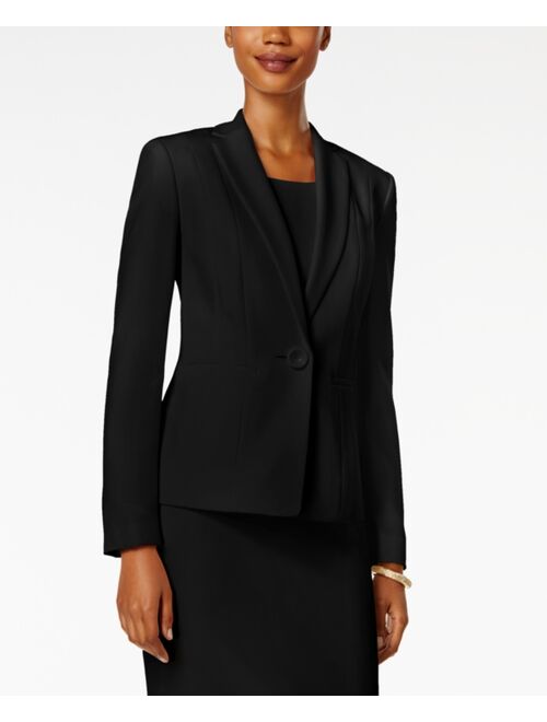 Kasper Petite Crepe One-Button Blazer