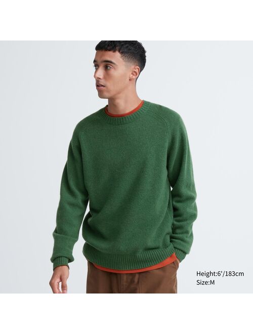 Uniqlo Premium Lambswool Crew Neck Sweater (Argyle)