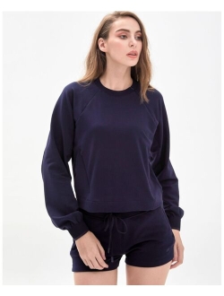 REBODY ACTIVE City Zip Crop Crewneck Sweatshirts for Women