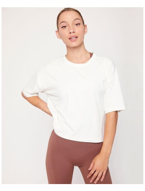 REBODY ACTIVE Cozy Boxy Tee Short Sleeve for Women