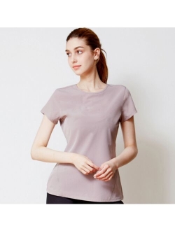 REBODY ACTIVE Airy Mile Laser Cut Mesh Top for Women