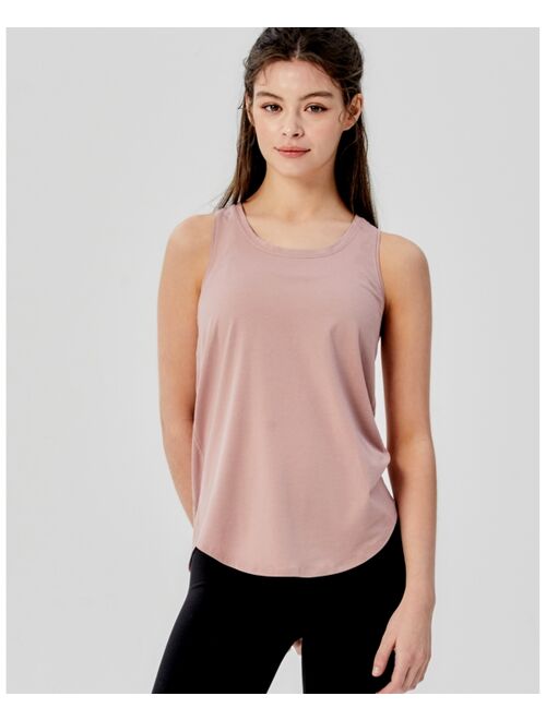 REBODY ACTIVE Pleated Racerback Tank for Women