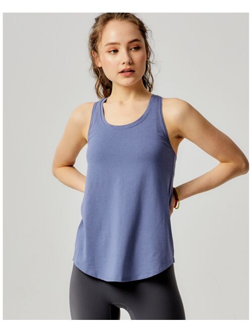 REBODY ACTIVE Pleated Racerback Tank for Women