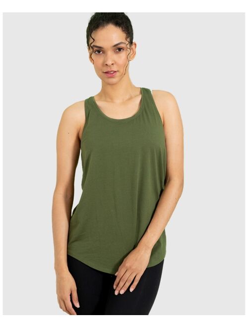 REBODY ACTIVE Pleated Racerback Tank for Women